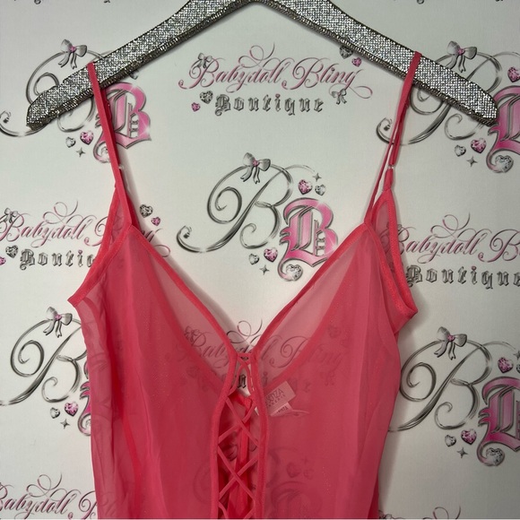 La senza dress sparkly rhinestone jewel lace up ties corset front sexy glitter - Picture 9 of 12